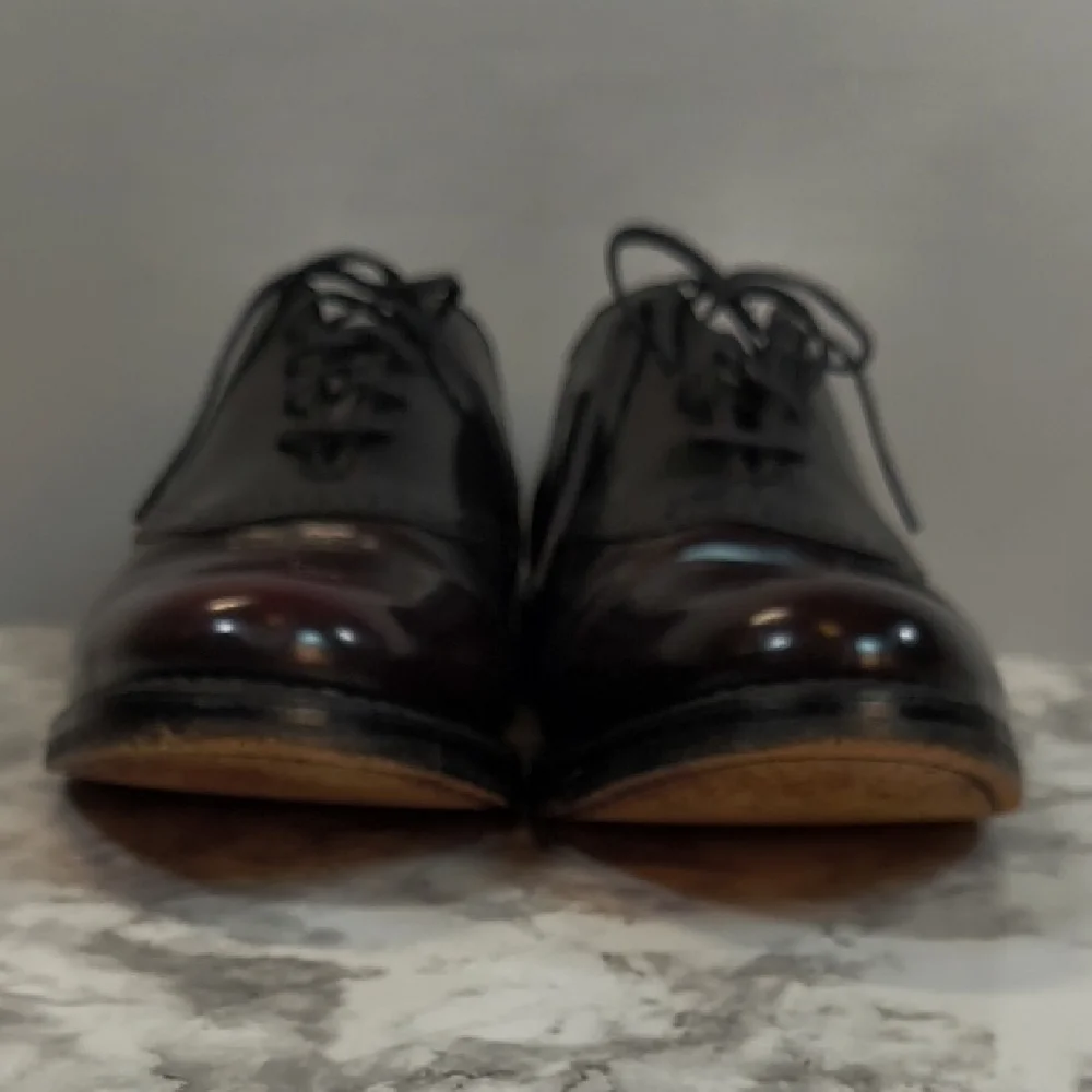 Florsheim Mens 2 Tone Burgundy/Black Leather Oxfords Shoes Size 9-1/2